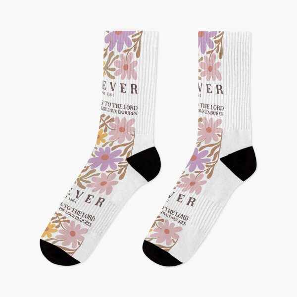 Item preview, Psalm 136:1 Give Thanks To the Lord For He is Good , His Love Endures FOREVER Christian Boho floral design designed and sold by Dominika Farkašová.