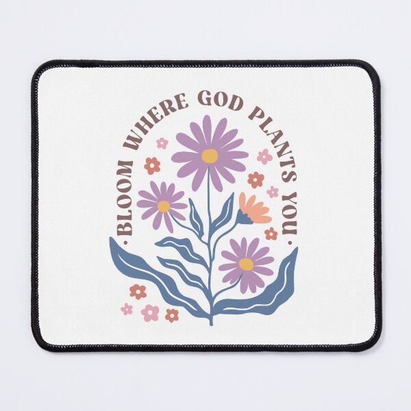 Item preview, Bloom Where God Plants You Christian Boho floral design designed and sold by Dominika Farkašová.