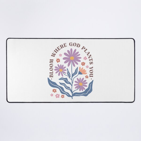 Item preview, Bloom Where God Plants You Christian Boho floral design designed and sold by Dominika Farkašová.