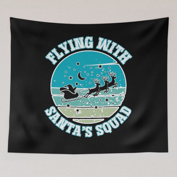 Item preview, FLYING WITH THE SANTA'S SQUAD flying reindeers pulling Santa's sleigh designed and sold by Jt41.
