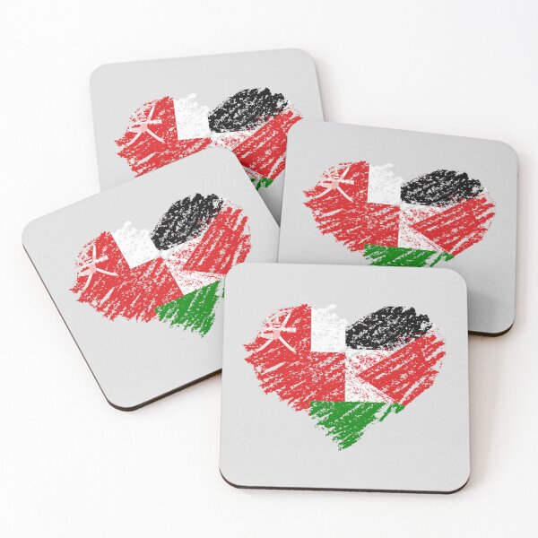 Item preview, Oman Palestine Heart flag Scribble designed and sold by Mo5tar.