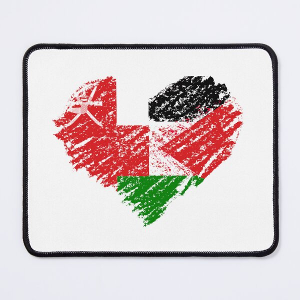 Item preview, Oman Palestine Heart flag Scribble designed and sold by Mo5tar.