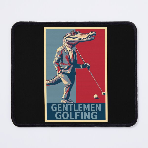 Item preview, Gentlemen Golfing Funny Alligator Golf Player HOPE designed and sold by TrueArtsStore.