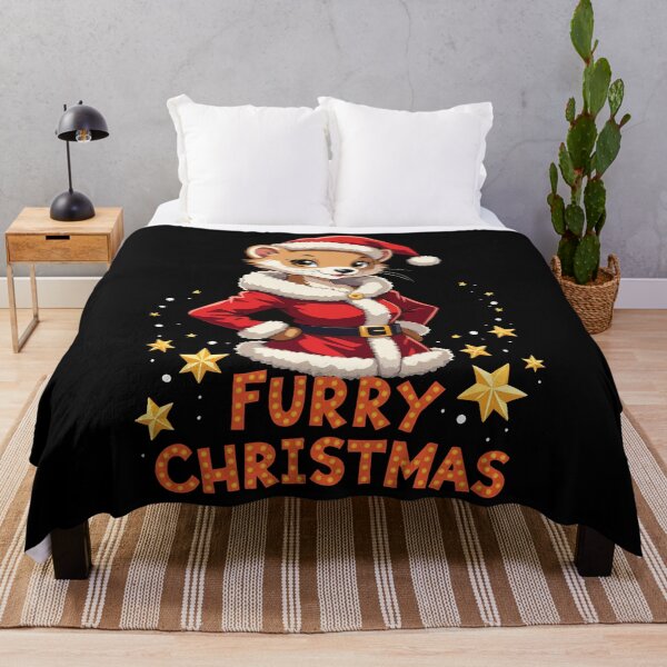Item preview, Furry Christmas. Anthro Ferret Female in Christmas Suit. designed and sold by twisted-dot.