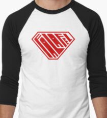 Falafel SuperEmpowered (Red) Men's Baseball ¾ T-Shirt