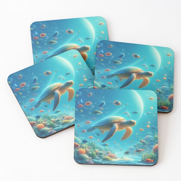 Item preview, Colorful Underwater Scene with Sea Turtle and Fish designed and sold by choder61.