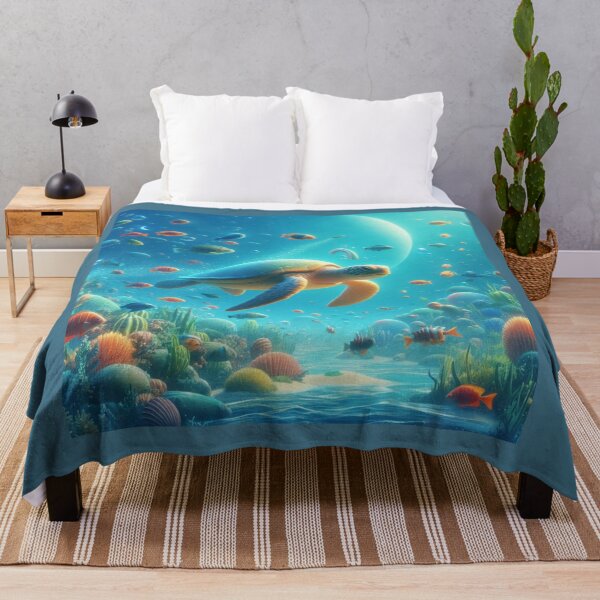 Item preview, Colorful Underwater Scene with Sea Turtle and Fish designed and sold by choder61.