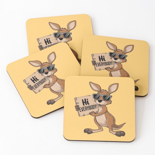 Item preview, Funny Kangaroo with Sunglasses - Say Hi everybody with Style designed and sold by PrintBreeze.