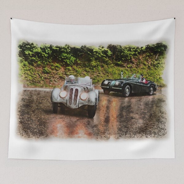 Item preview, Vintage racing cars in the Mille Miglia classic car race  designed and sold by Ermes.S.