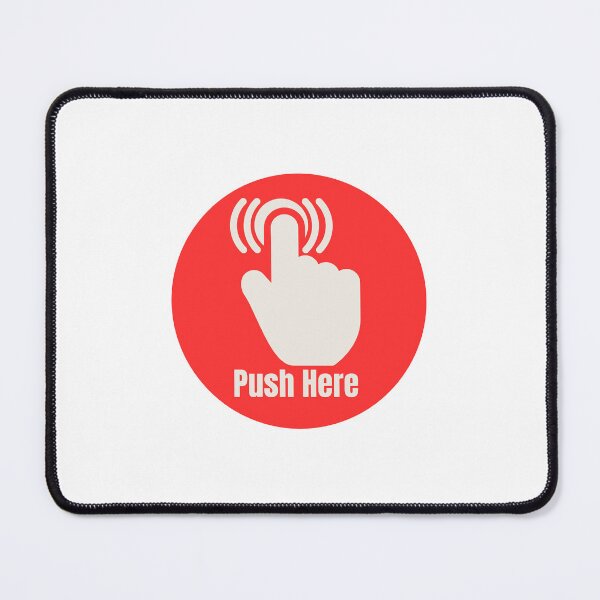 Item preview, Push Here - Red Sticker designed and sold by ha11e11.