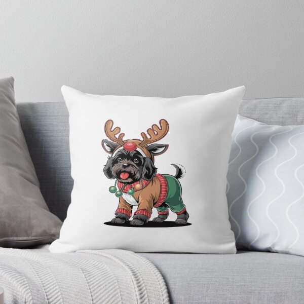 Item preview, Black Cockapoo - Gorgeous Reindeer - Christmas Lights Tree - Xmas Santa Claus designed and sold by GRABAPSHOP.