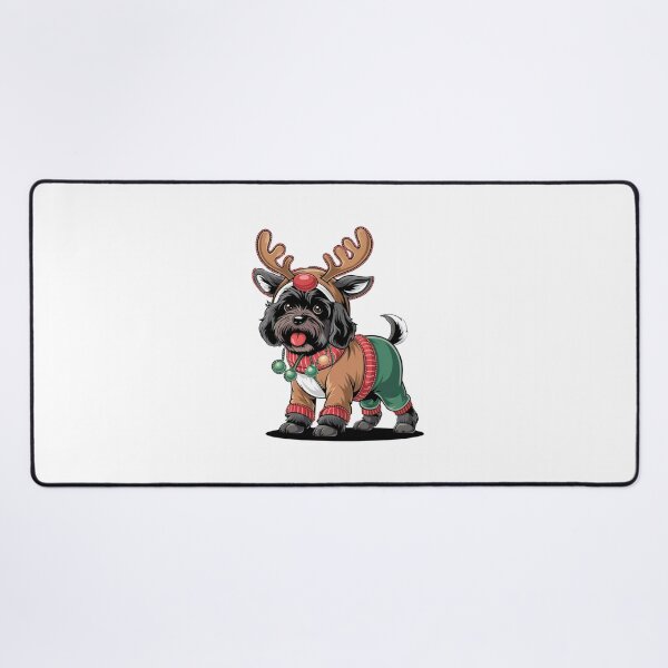 Item preview, Black Cockapoo - Gorgeous Reindeer - Christmas Lights Tree - Xmas Santa Claus designed and sold by GRABAPSHOP.