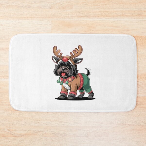 Item preview, Black Cockapoo - Gorgeous Reindeer - Christmas Lights Tree - Xmas Santa Claus designed and sold by GRABAPSHOP.
