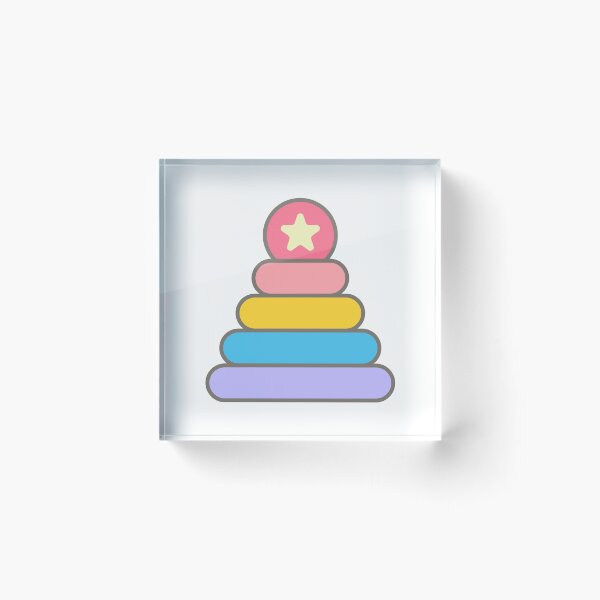 Item preview, Kid Hand Drawn Cute and Colorful Baby Elements pyramid toy designed and sold by nuchz.