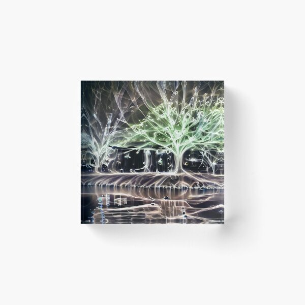 Item preview, Eerie Vampire Lake: Shadows of the Forgotten Shack designed and sold by otherworldframe.