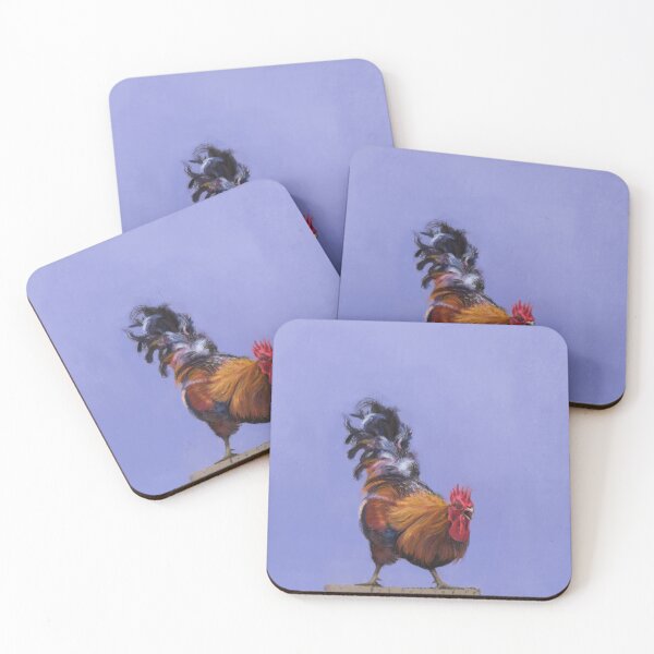 Item preview, Crowing cockerel on a lilac background designed and sold by frabbita.