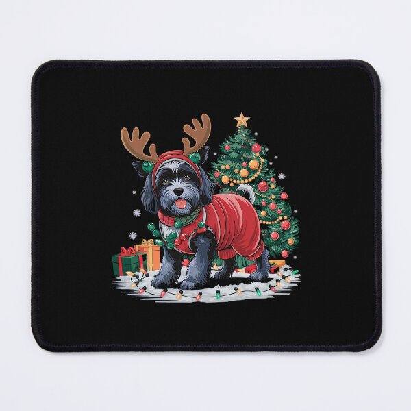 Item preview, Black Cockapoo - Gorgeous Reindeer - Christmas Lights Tree - Xmas Santa Claus designed and sold by GRABAPSHOP.