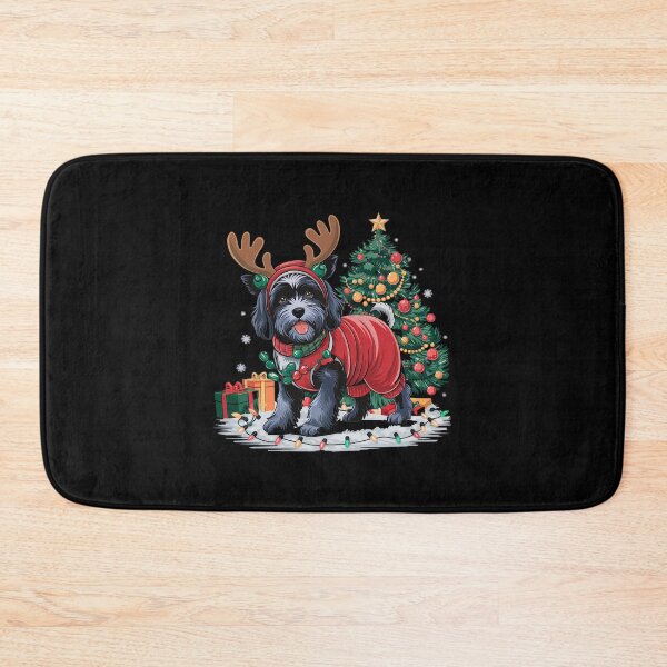 Item preview, Black Cockapoo - Gorgeous Reindeer - Christmas Lights Tree - Xmas Santa Claus designed and sold by GRABAPSHOP.