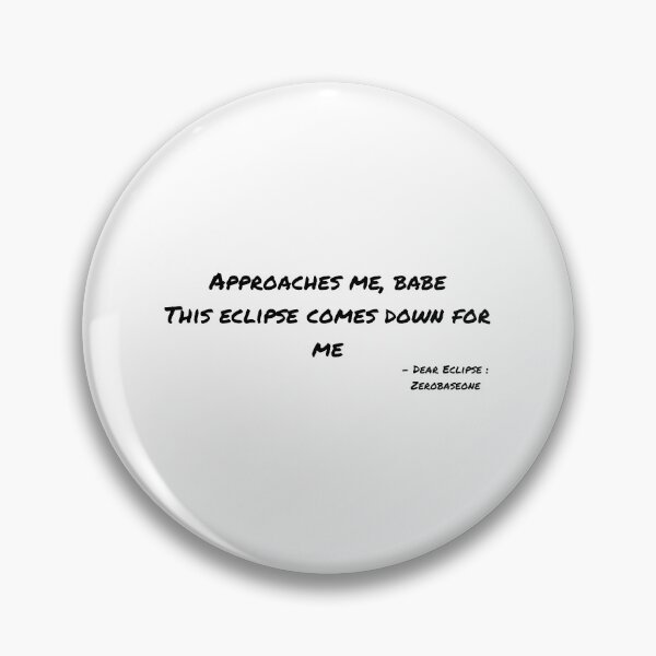 Item preview, Dear Eclipse By Zerobaseone Lyrics designed and sold by ArtRaftPro.
