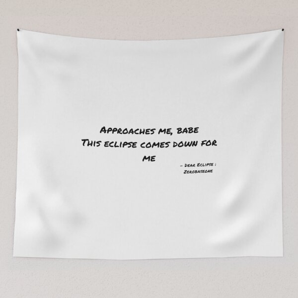Item preview, Dear Eclipse By Zerobaseone Lyrics designed and sold by ArtRaftPro.