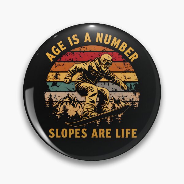 Item preview, Age is just a number: Nostalgic Snowboarding in Warm Tones designed and sold by SplashTastic.