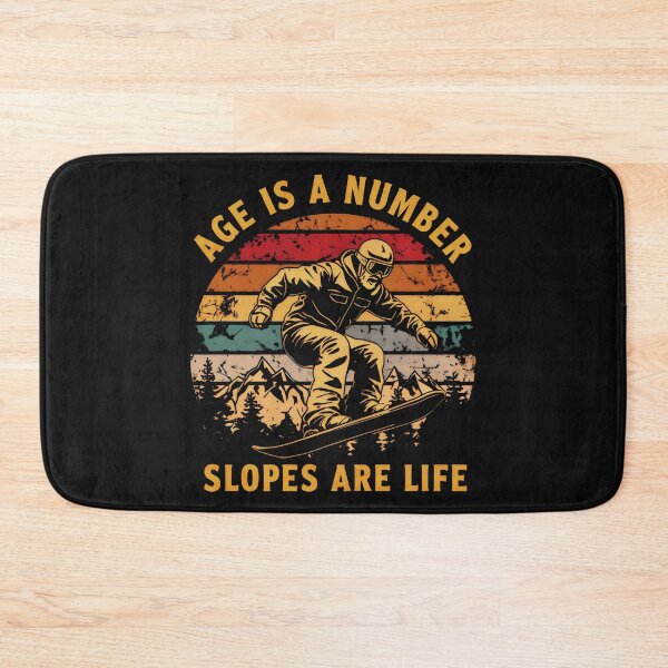Item preview, Age is just a number: Nostalgic Snowboarding in Warm Tones designed and sold by SplashTastic.