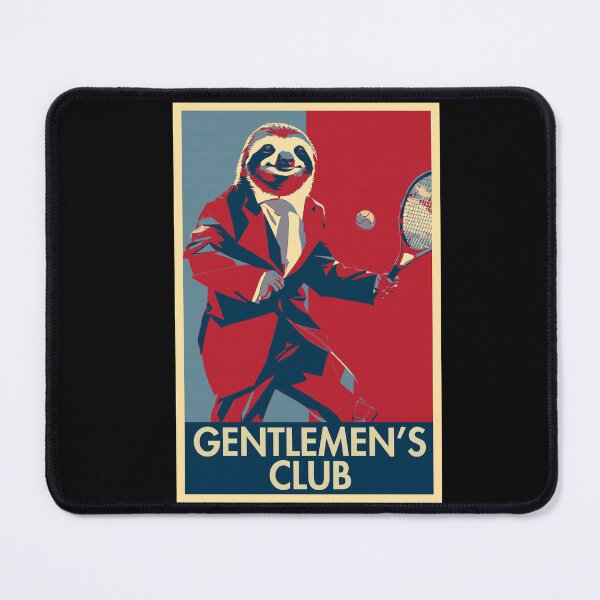 Item preview, Gentlemens Club Funny Sloth Tennis Player designed and sold by TrueArtsStore.