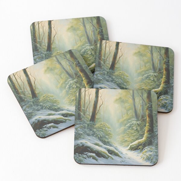 Item preview, Tranquil Winter Forest Path with Soft Sunlight designed and sold by RaiyaTees.