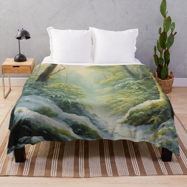 Item preview, Tranquil Winter Forest Path with Soft Sunlight designed and sold by RaiyaTees.