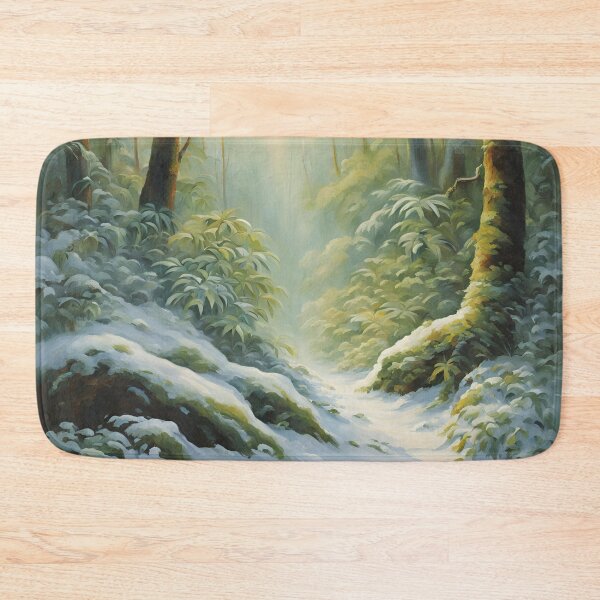 Item preview, Tranquil Winter Forest Path with Soft Sunlight designed and sold by RaiyaTees.