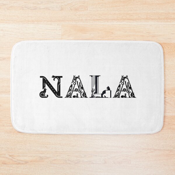 Artikelvorschau, Der Katzenname „Nala“ ist in Katzenschrift geschrieben entworfen und verkauft von Divine Ease.