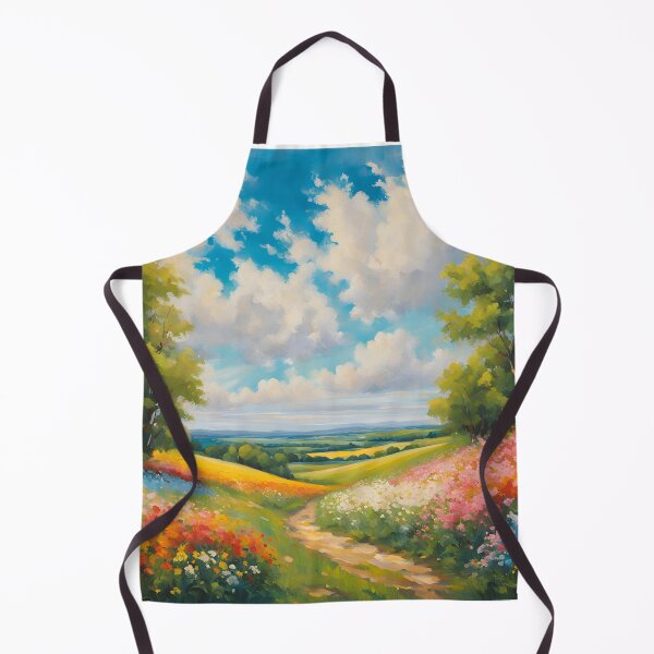 Item preview, Idyllic Countryside Landscape with Colourful Wildflowers designed and sold by RaiyaTees.