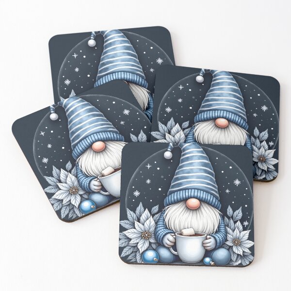 Item preview, Cozy Christmas Gnome with Hot Chocolate designed and sold by Raluk.