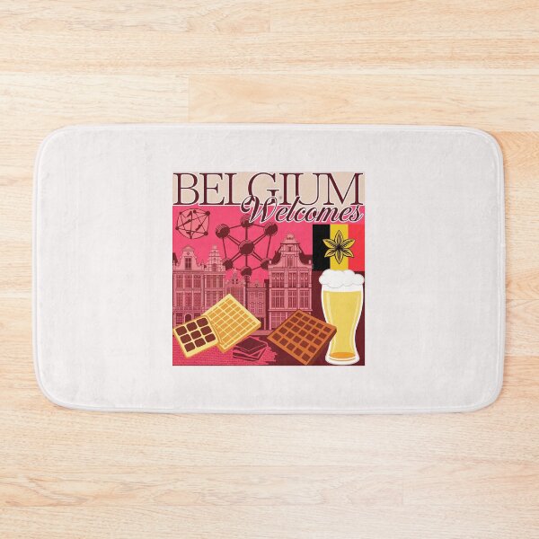 Item preview, Belgium Welcomes Flag Map designed and sold by AnimalsDH305.