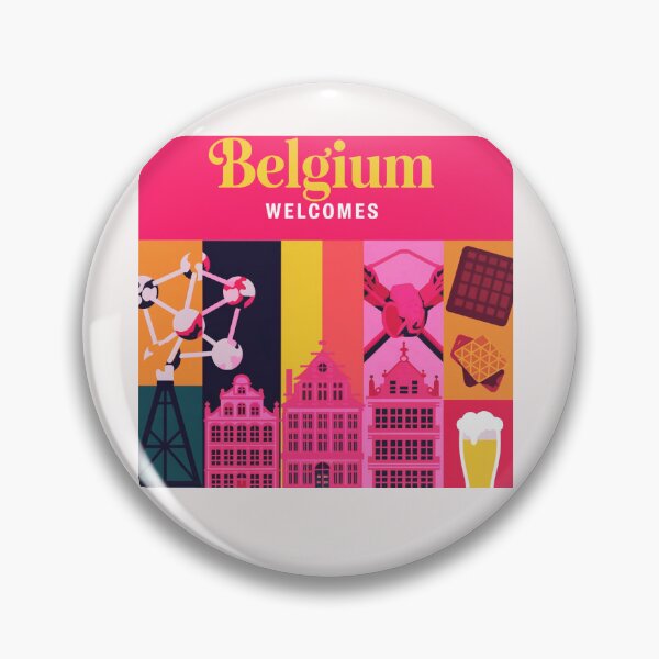 Item preview, Belgium Welcomes Flag Map designed and sold by AnimalsDH305.
