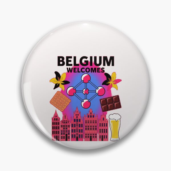 Item preview, Belgium Welcomes Flag Map designed and sold by AnimalsDH305.