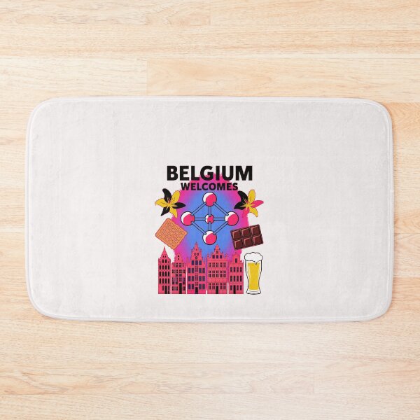 Item preview, Belgium Welcomes Flag Map designed and sold by AnimalsDH305.
