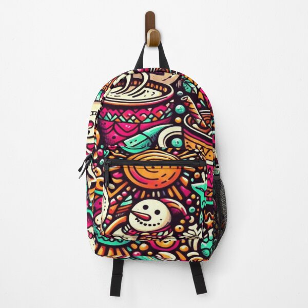 Item preview, Psychedelic Doodle of Hot Cocoa, Snowmen, and Festive Items designed and sold by Imaginarium of Chaos falcon88 .