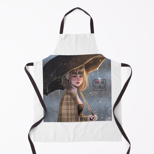 Item preview, Sad Girl in Rainy Day, Holding Umbrella, Short Hair, Dramatic Lighting Digital Art designed and sold by minyoonga.