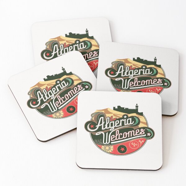Item preview, ALGERIA WELCOMES FLAG MAP designed and sold by AnimalsDH305.