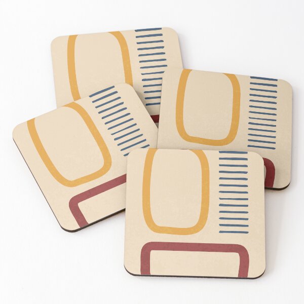 Item preview, Minimal Abstract Geometric Shapes in Retro Colors designed and sold by CoreMinimal.