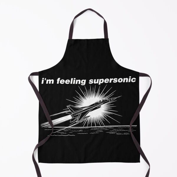 Item preview, Oasis - Supersonic - Fighter Jet - I'm Feeling Supersonic - White image designed and sold by ChezDezigns.