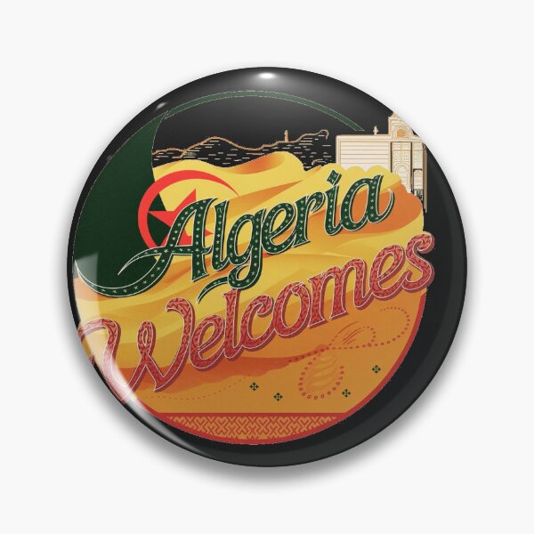 Item preview, ALGERIA WELCOMES FLAG MAP designed and sold by AnimalsDH305.