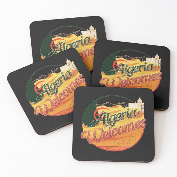 Item preview, ALGERIA WELCOMES FLAG MAP designed and sold by AnimalsDH305.