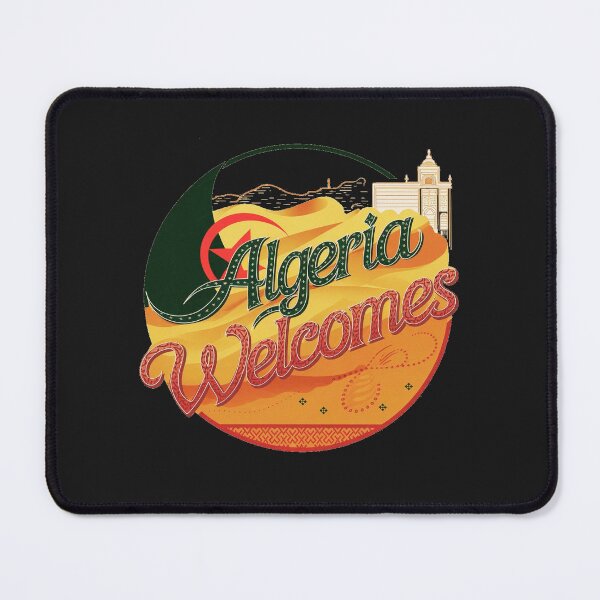 Item preview, ALGERIA WELCOMES FLAG MAP designed and sold by AnimalsDH305.