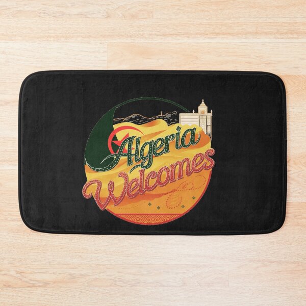 Item preview, ALGERIA WELCOMES FLAG MAP designed and sold by AnimalsDH305.