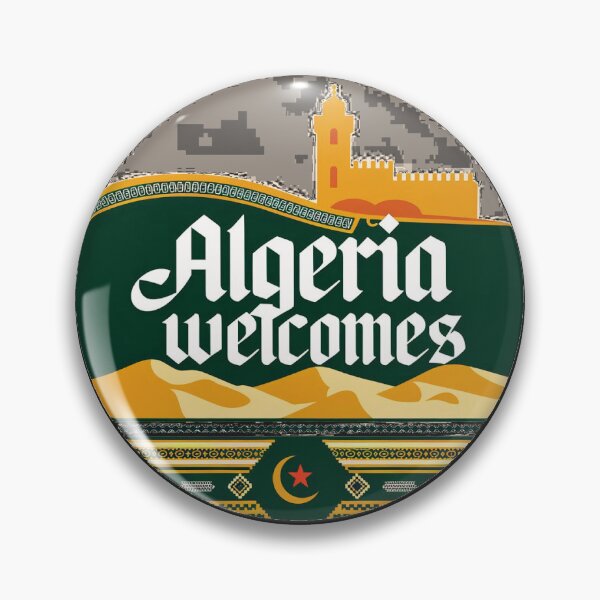 Item preview, ALGERIA WELCOMES FLAG MAP designed and sold by AnimalsDH305.