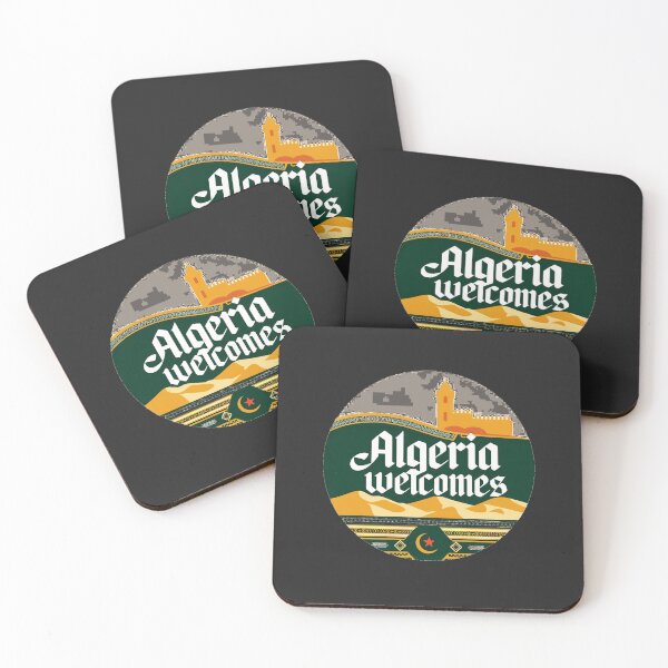 Item preview, ALGERIA WELCOMES FLAG MAP designed and sold by AnimalsDH305.