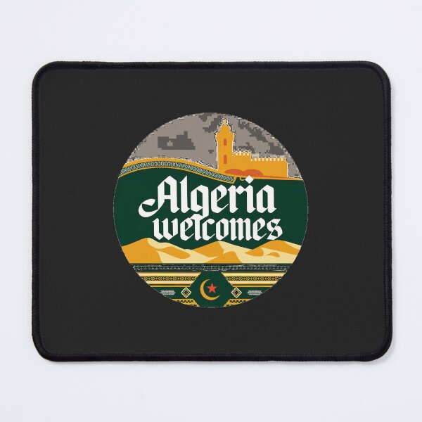 Item preview, ALGERIA WELCOMES FLAG MAP designed and sold by AnimalsDH305.