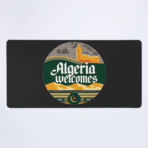 Item preview, ALGERIA WELCOMES FLAG MAP designed and sold by AnimalsDH305.